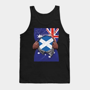 Scotland Flag Australian Flag Ripped - Gift for Scottish From Scotland Tank Top